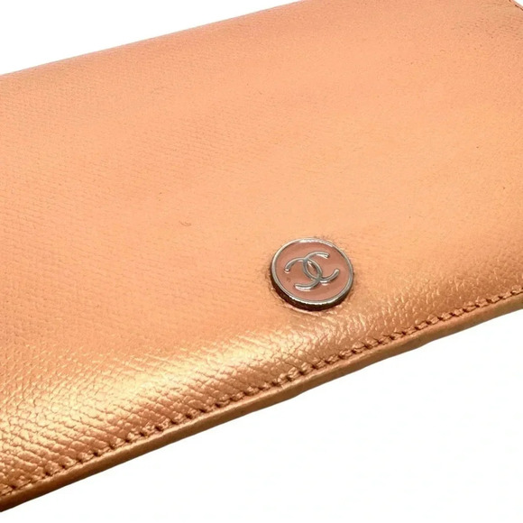 Chanel long wallet REFURBISHED in champagne pink - Picture 3 of 15